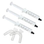 3 whitening syringes with a mouth-tray